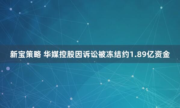 新宝策略 华媒控股因诉讼被冻结约1.89亿资金
